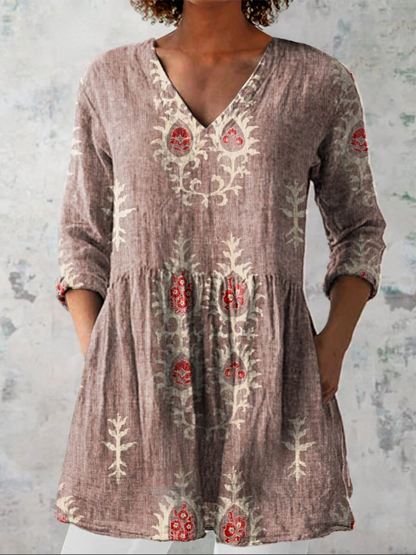 Elise | Blusa Longa com Decote em V Elegante