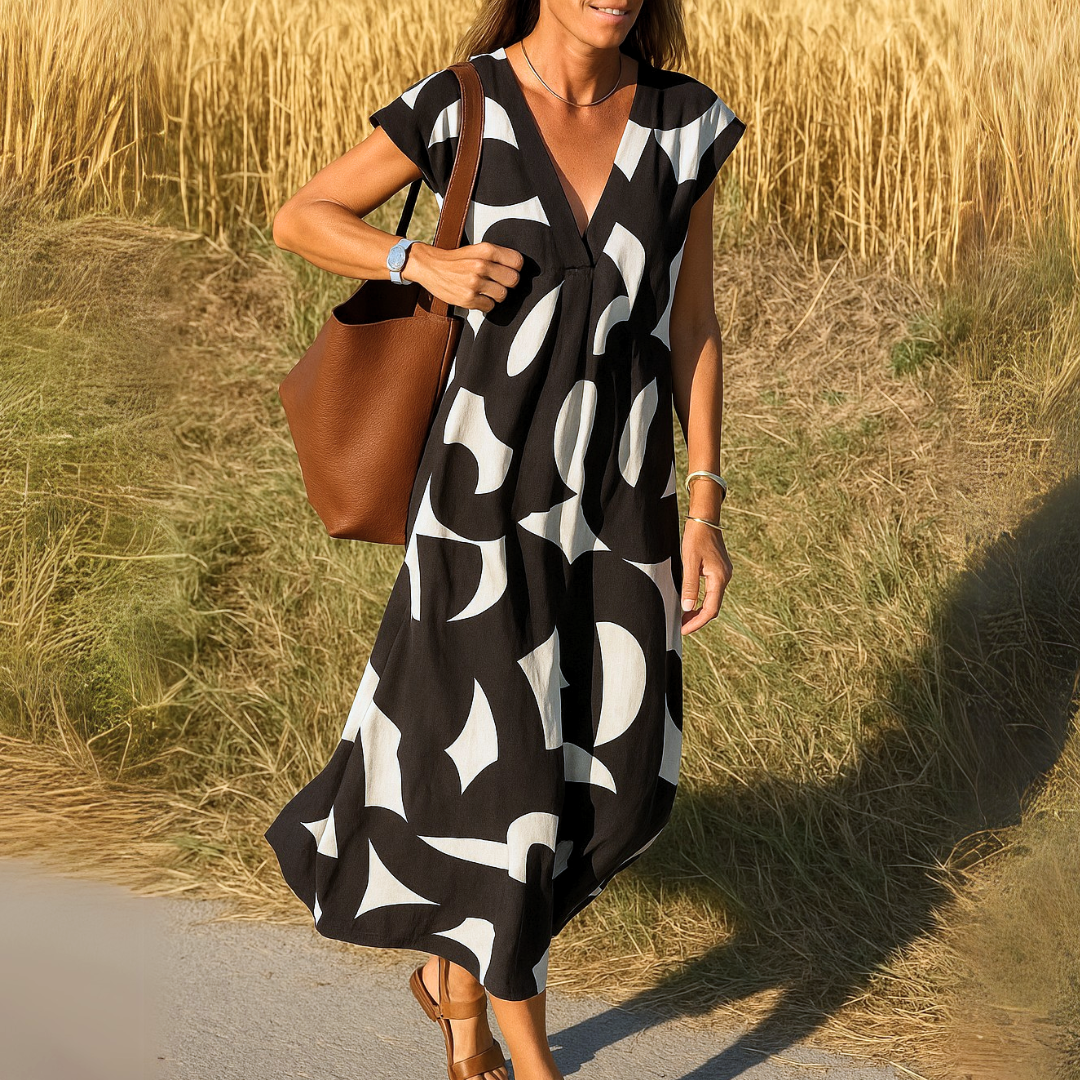 Magda - Vestido Leve com Decote em V