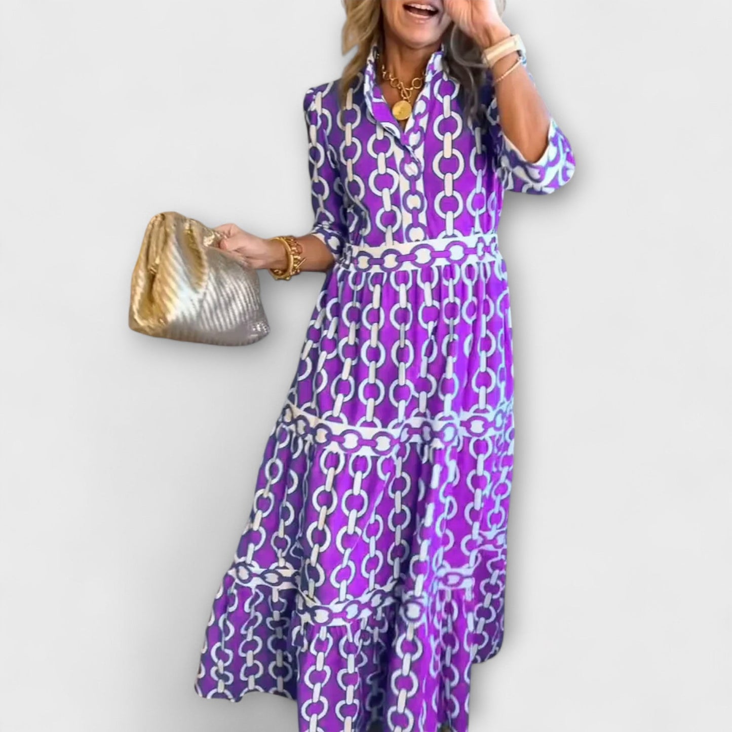 Sofia - Midi Dress with Chains