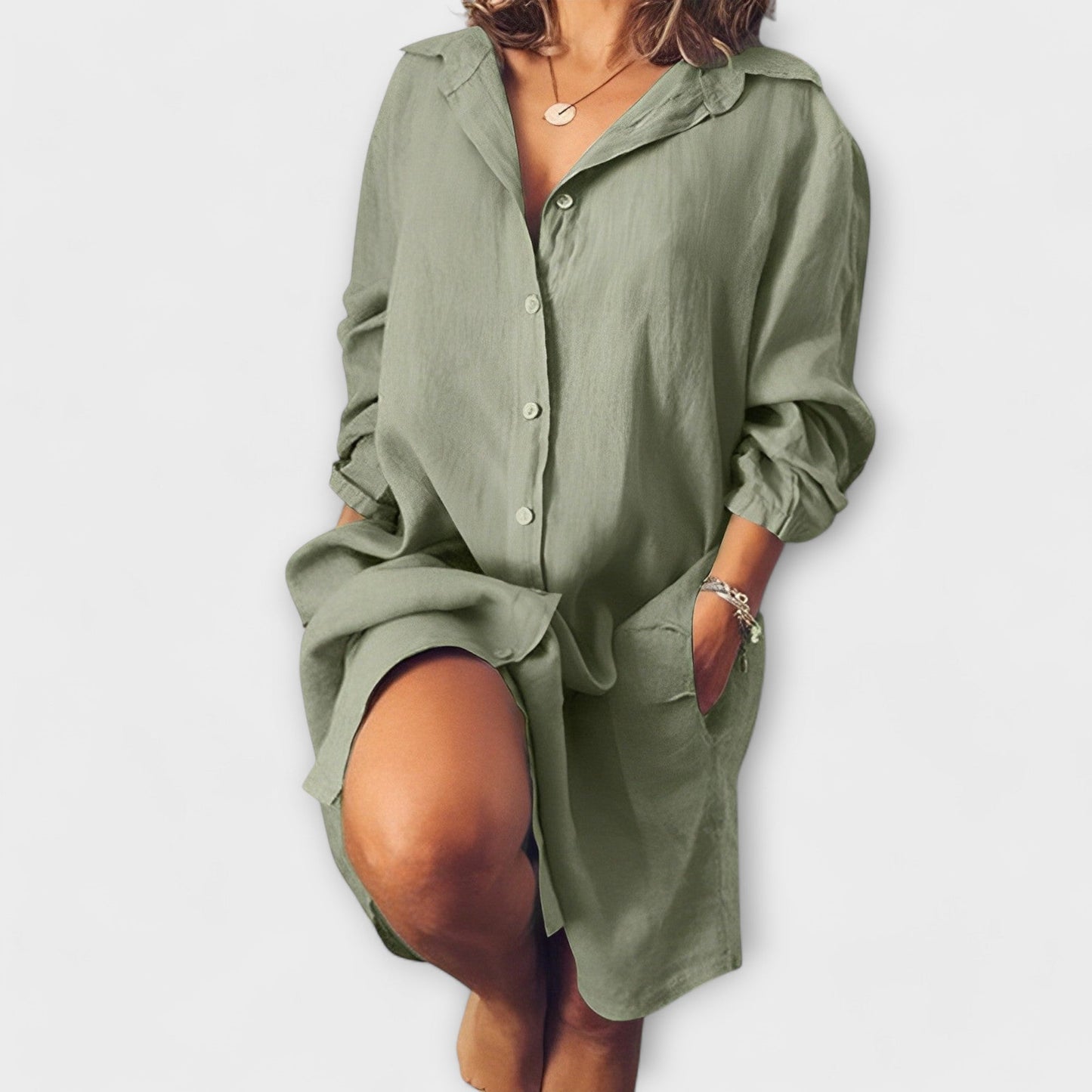 Clara - Camisa Casual de Linho