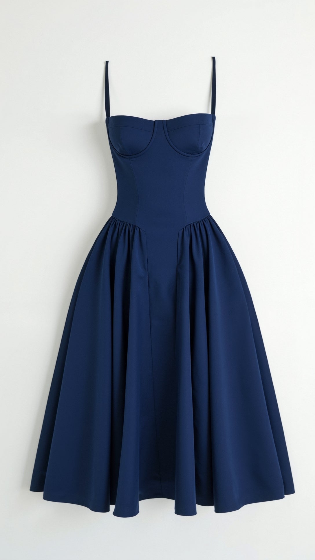 Odete - Midi Dress with Structured Bodice