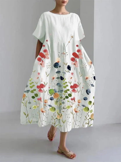 Liliana - Vestido Casual Floral Longo