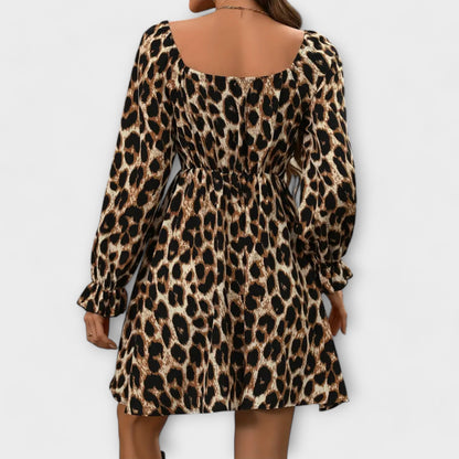 Vestido de Estampa de Leopardo