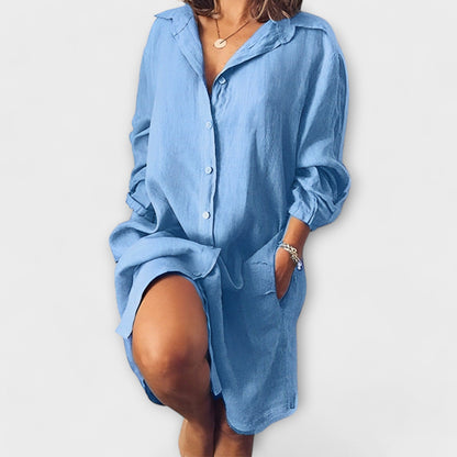 Clara - Camisa Casual de Linho