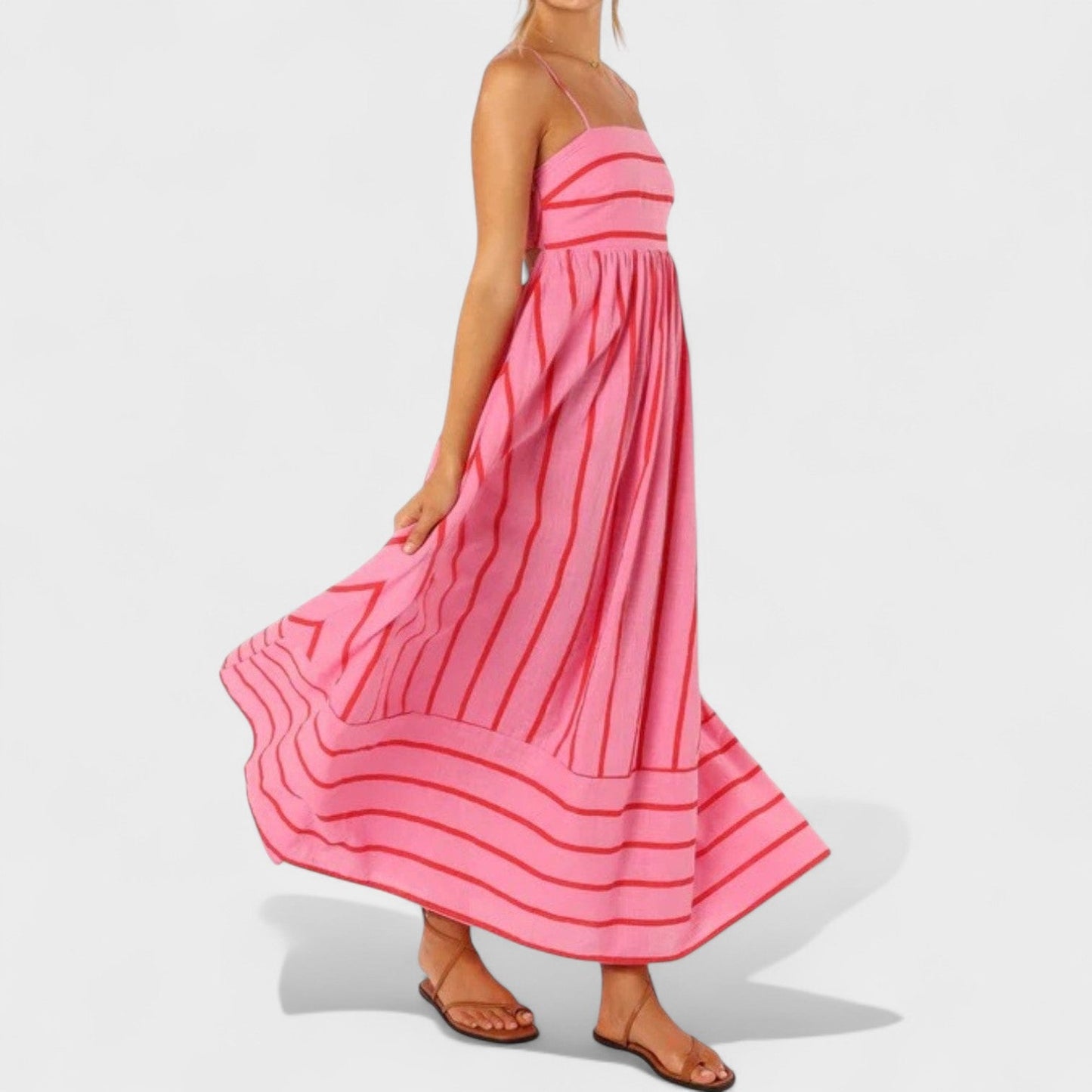 Isabel - Vestido Longo Listrado