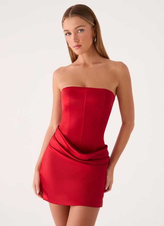 Cerise Alva - Vestido Mini Sem Alças