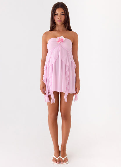 Vestido Corto Amadine - Rosa