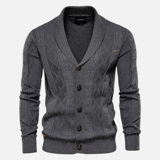 Francisco - Soft Blend Argyle Cardigan