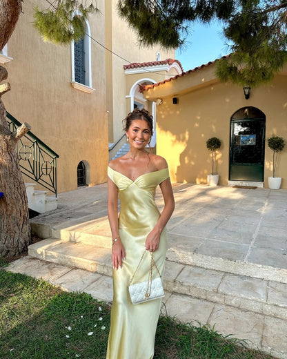 Bárbara - Maxi Vestido de Cetim