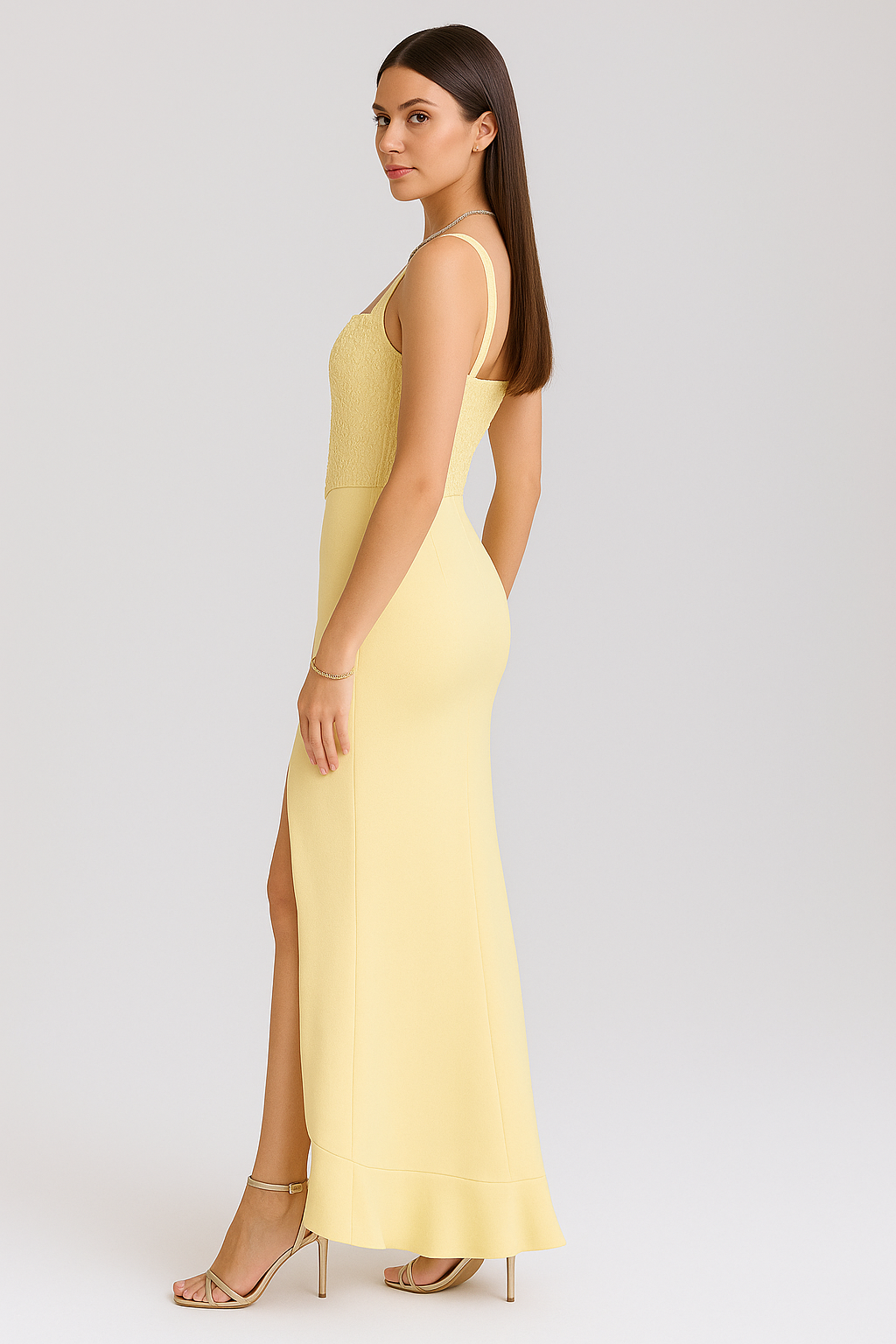 Bela - Corset Satin Dress