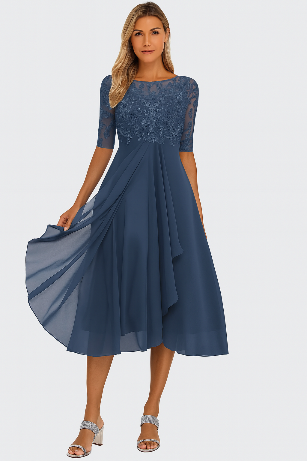 Valentina - 3/4 Sleeve Lace Dress