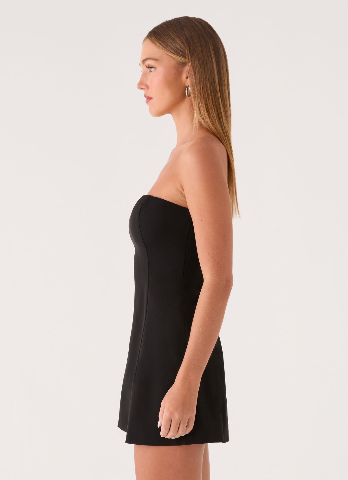 Vestido Mini Della Sem Alças - Cor Preta