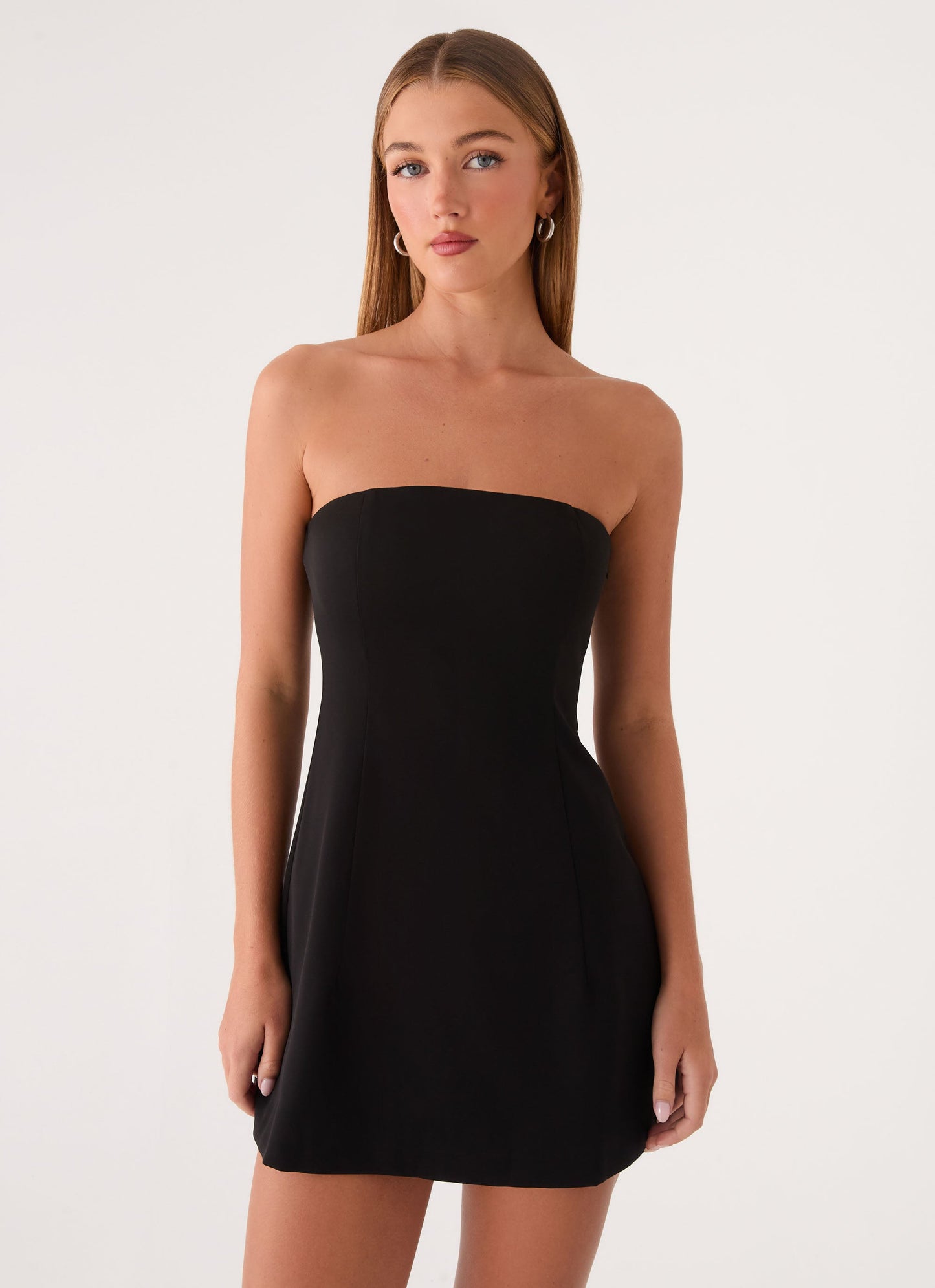 Vestido Mini Della Sem Alças - Cor Preta