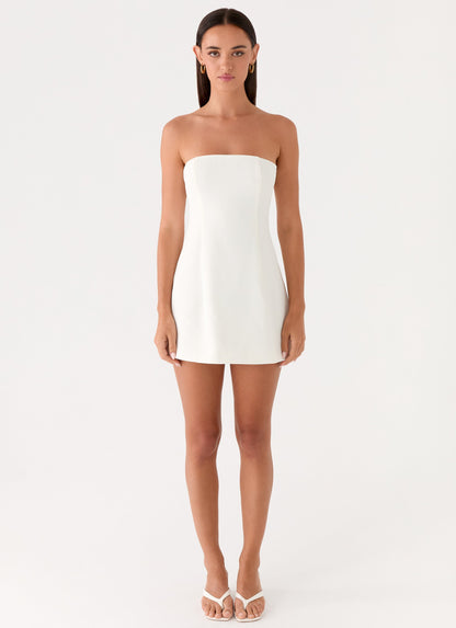 Vestido Mini Della Sem Alças - Branco