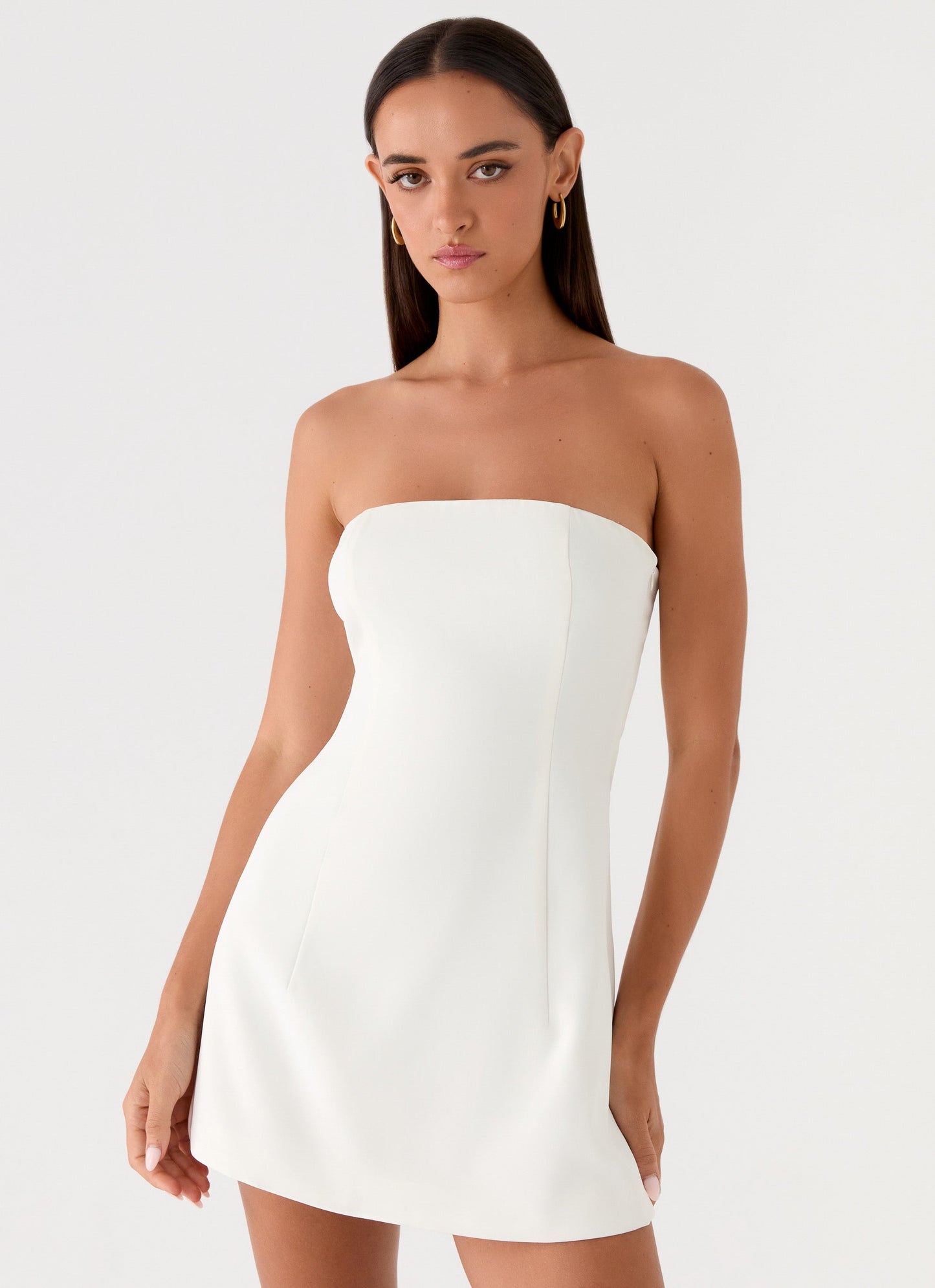 Vestido Mini Della Sem Alças - Branco