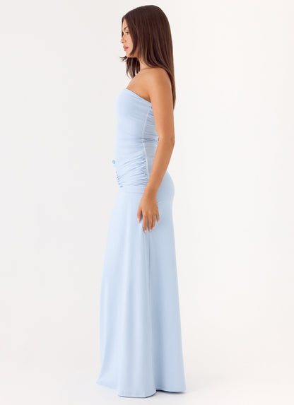 Dimmi Maxi Dress Without Straps - Blue