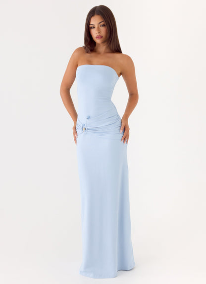 Dimmi Maxi Dress Without Straps - Blue