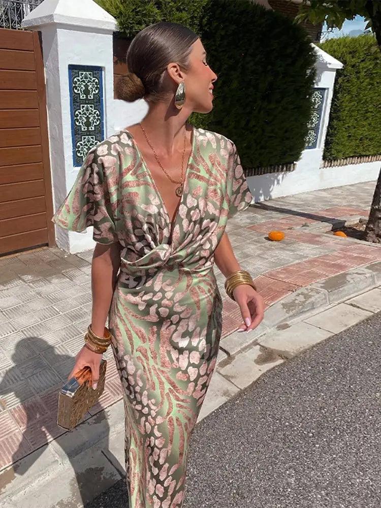 Vestido Floral Plissado Constança