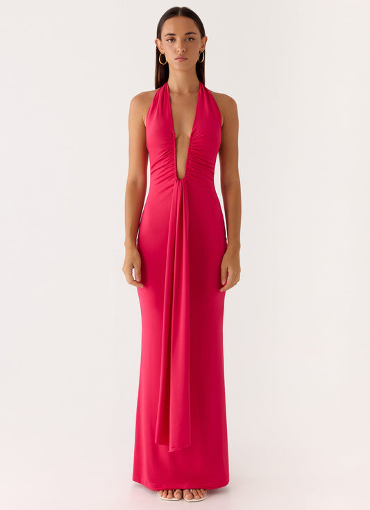 Maxi Vestido Emiliana - Magenta Vermelho