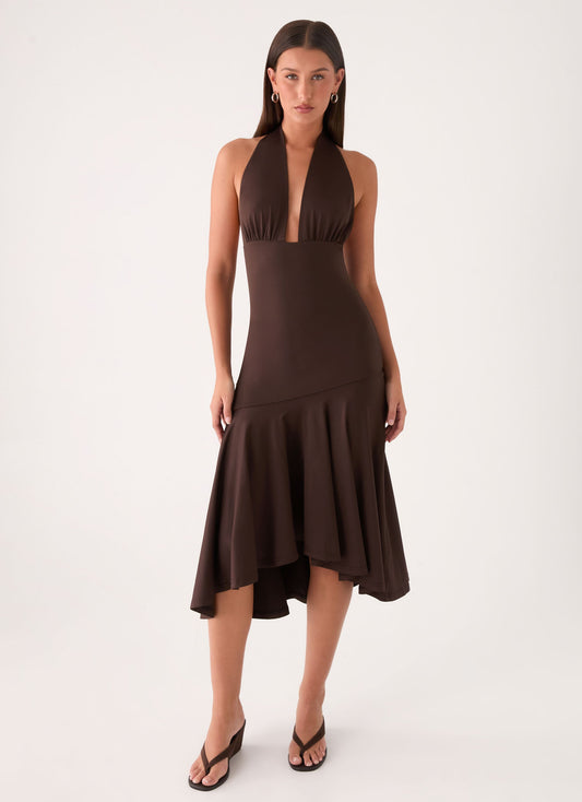 Vestido Midi Enyah - Color Chocolate
