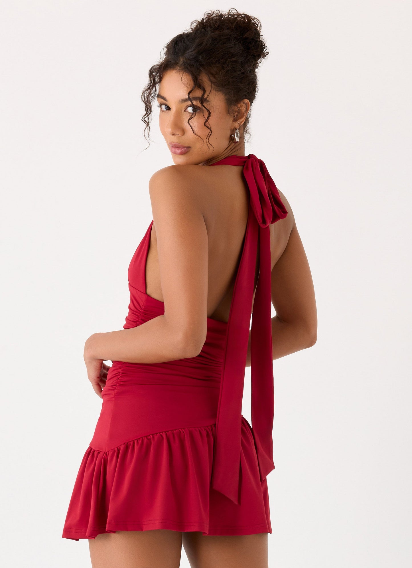 Esme Mini Dress - Magenta Red