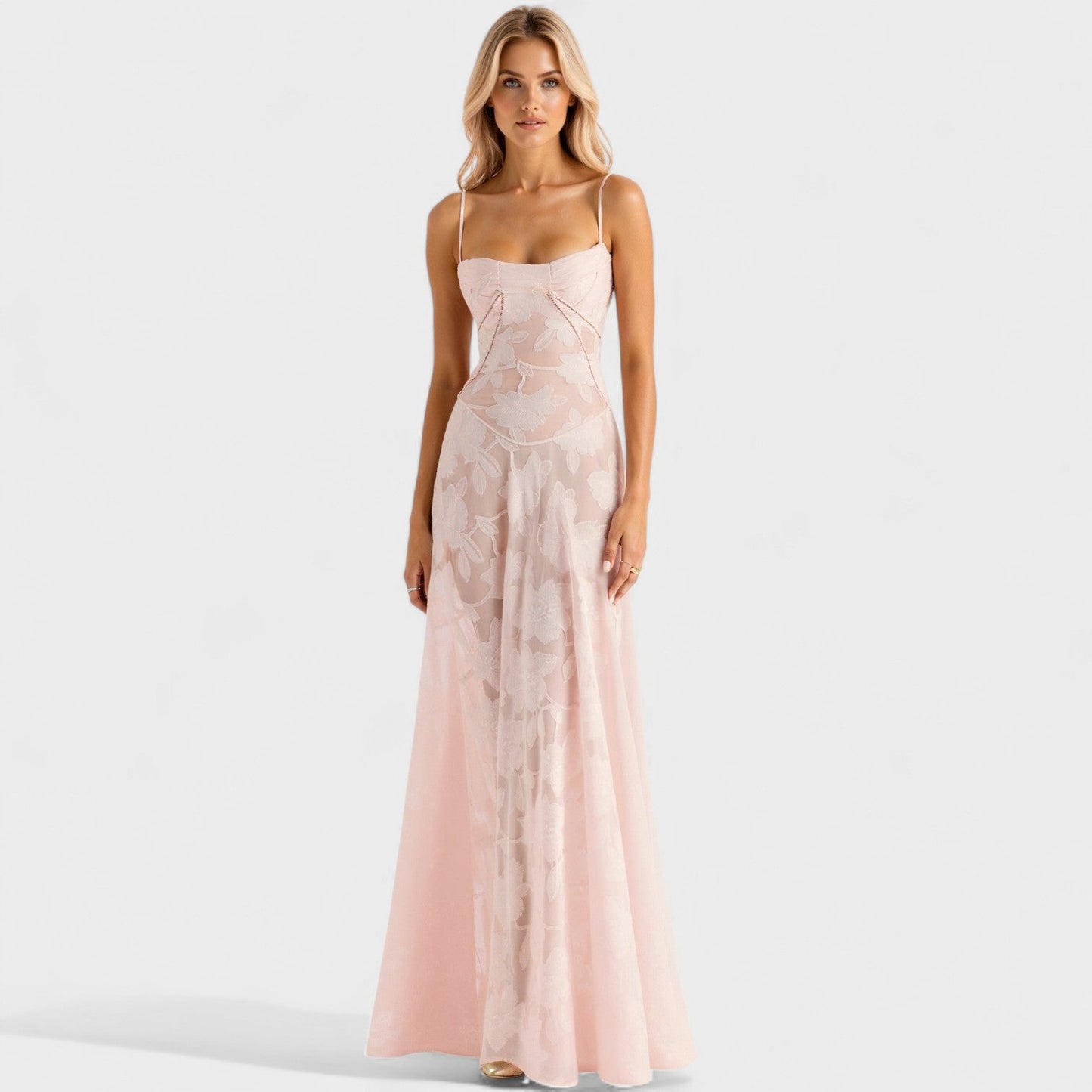 Verona - Maxi Vestido de Renda Floral