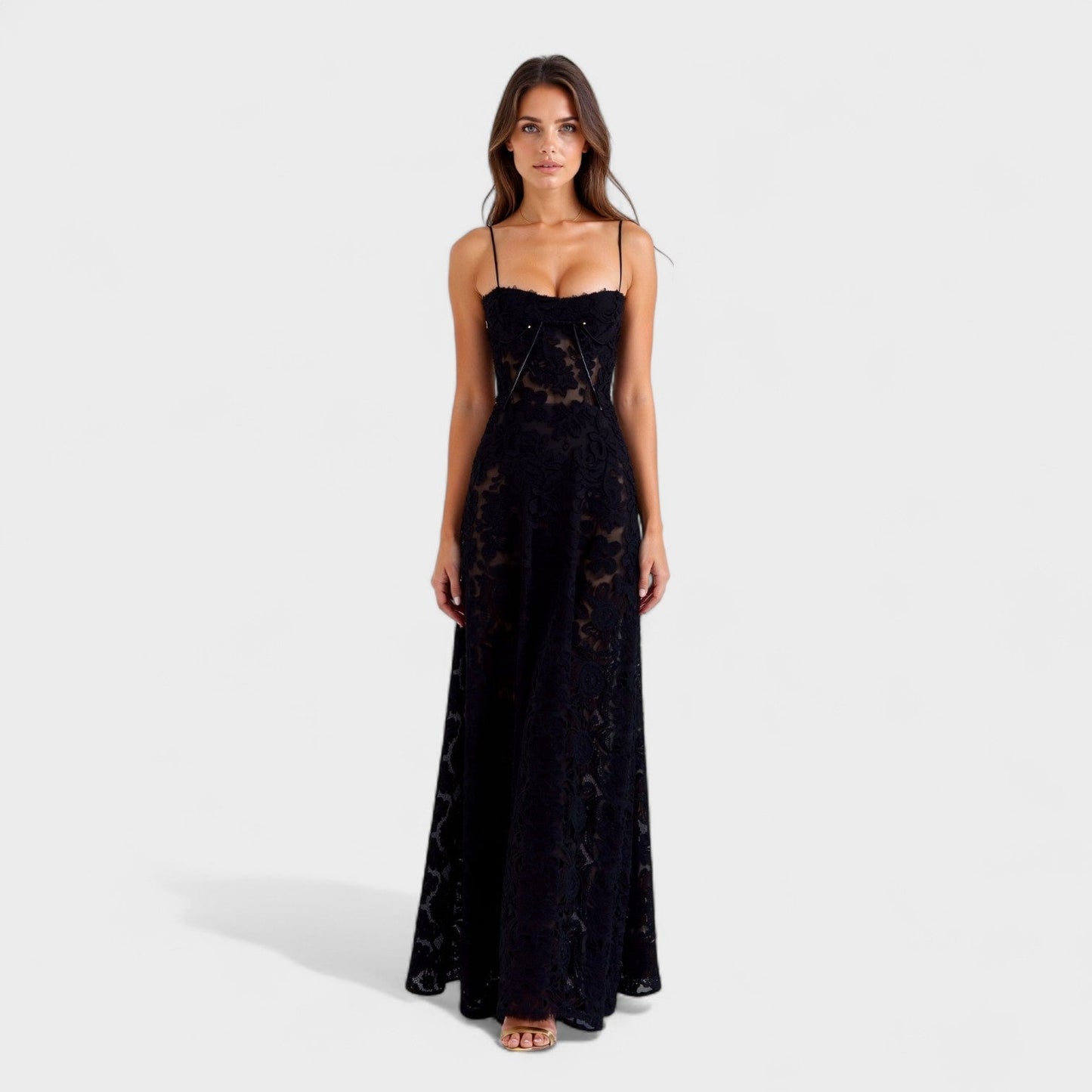 Verona - Maxi Vestido de Renda Floral