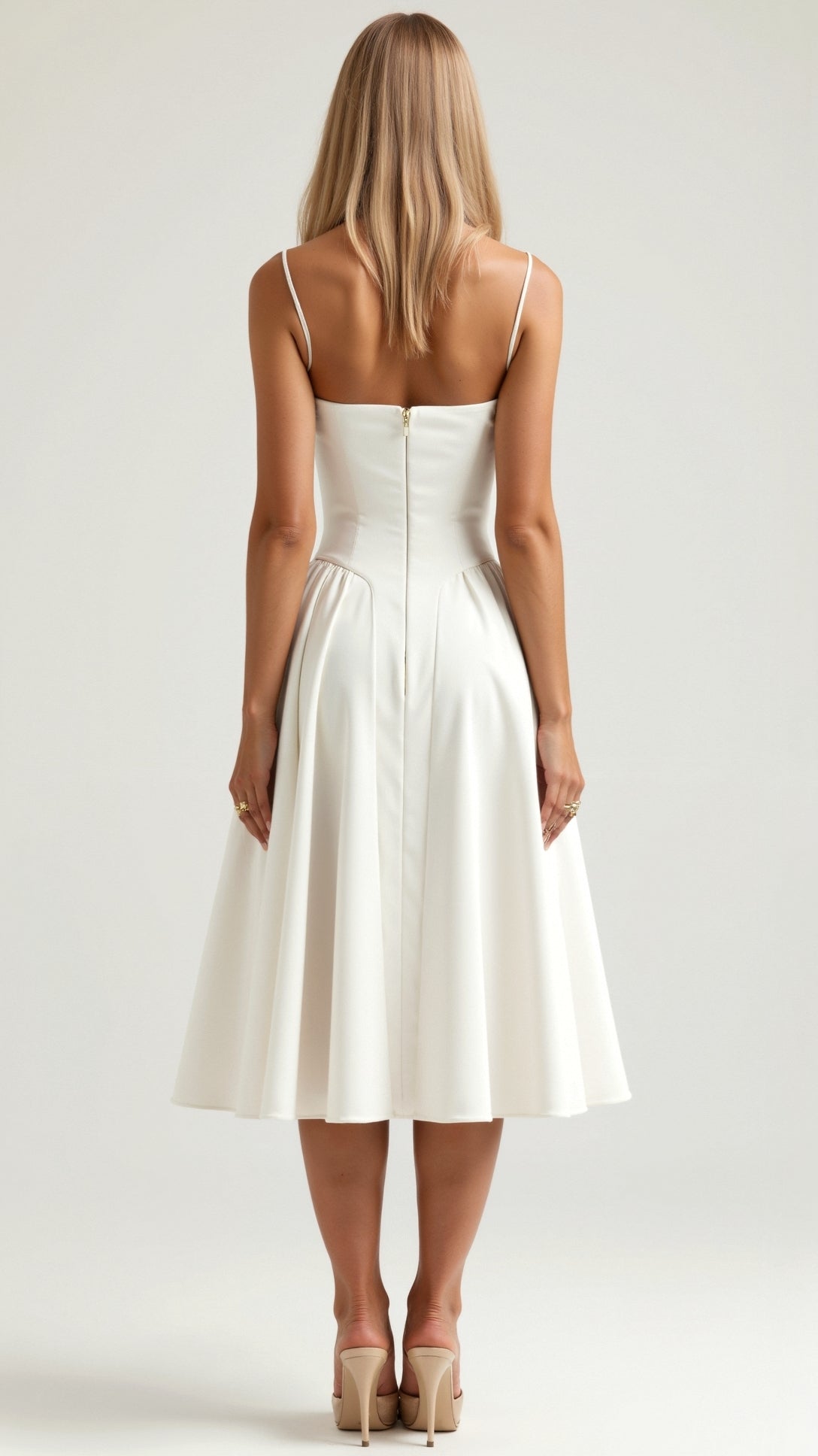Odete - Midi Dress with Structured Bodice