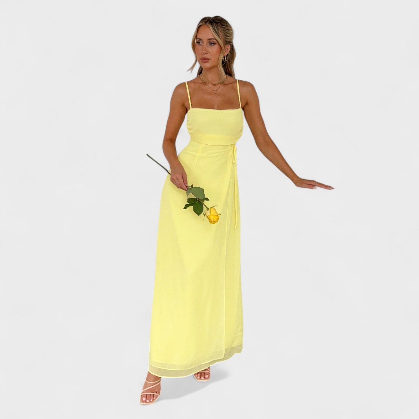 Flóssi - Maxi Vestido Amarelo