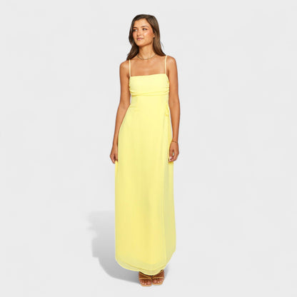 Flóssi - Maxi Vestido Amarelo