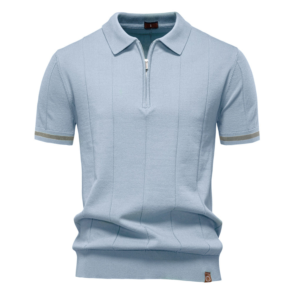 Meio Zíper Polo - Textura Vertical