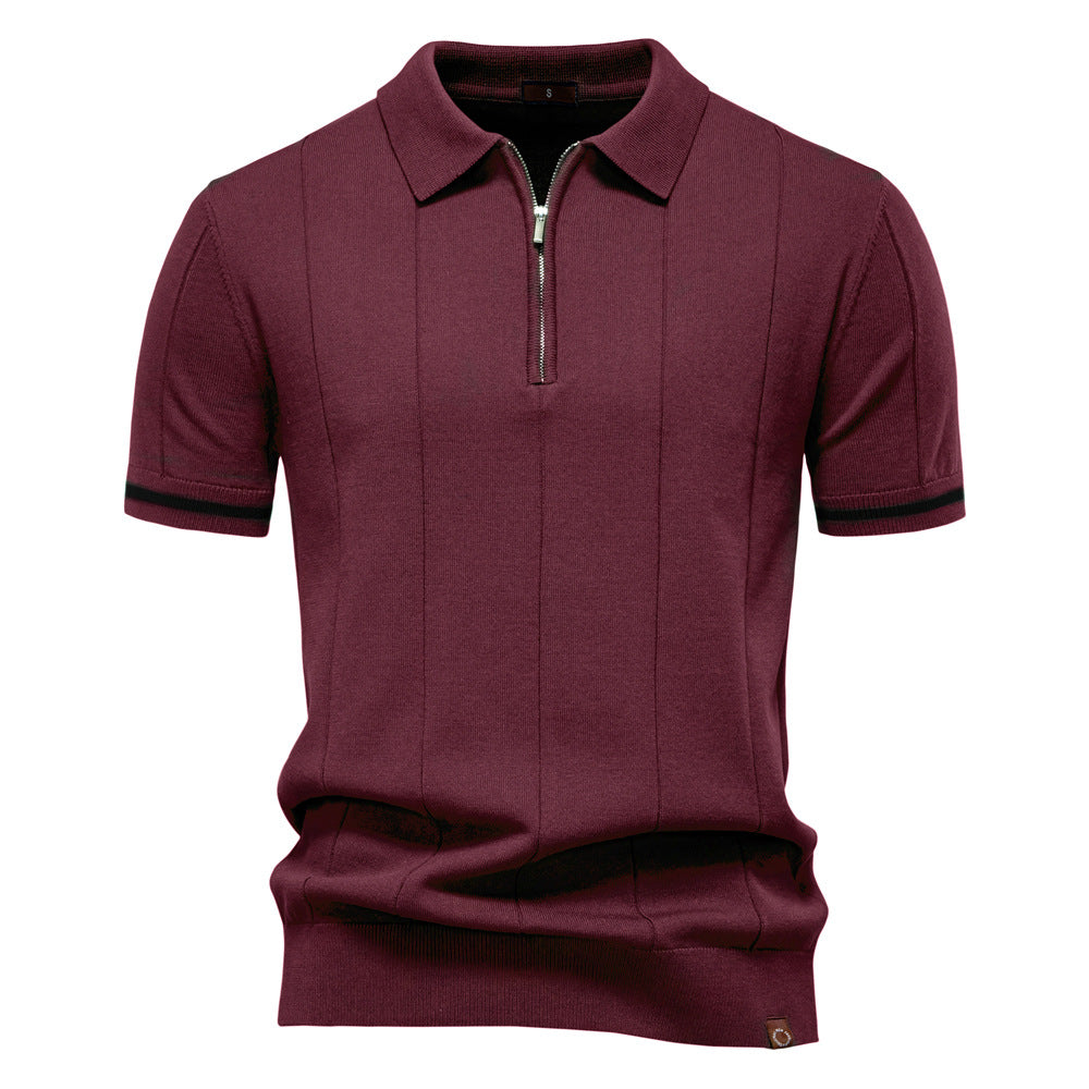 Meio Zíper Polo - Textura Vertical