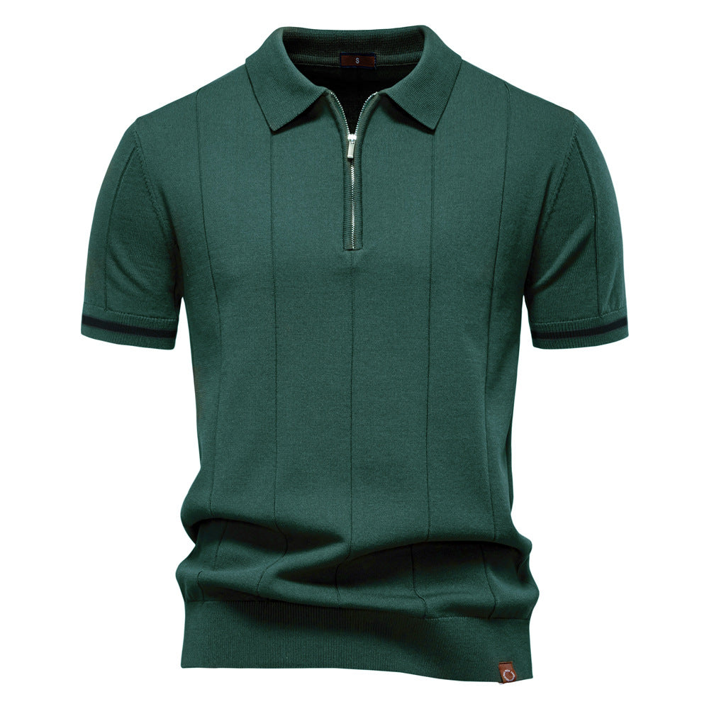Meio Zíper Polo - Textura Vertical