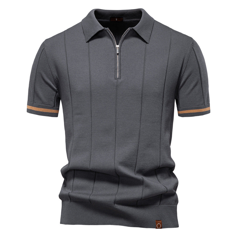 Meio Zíper Polo - Textura Vertical