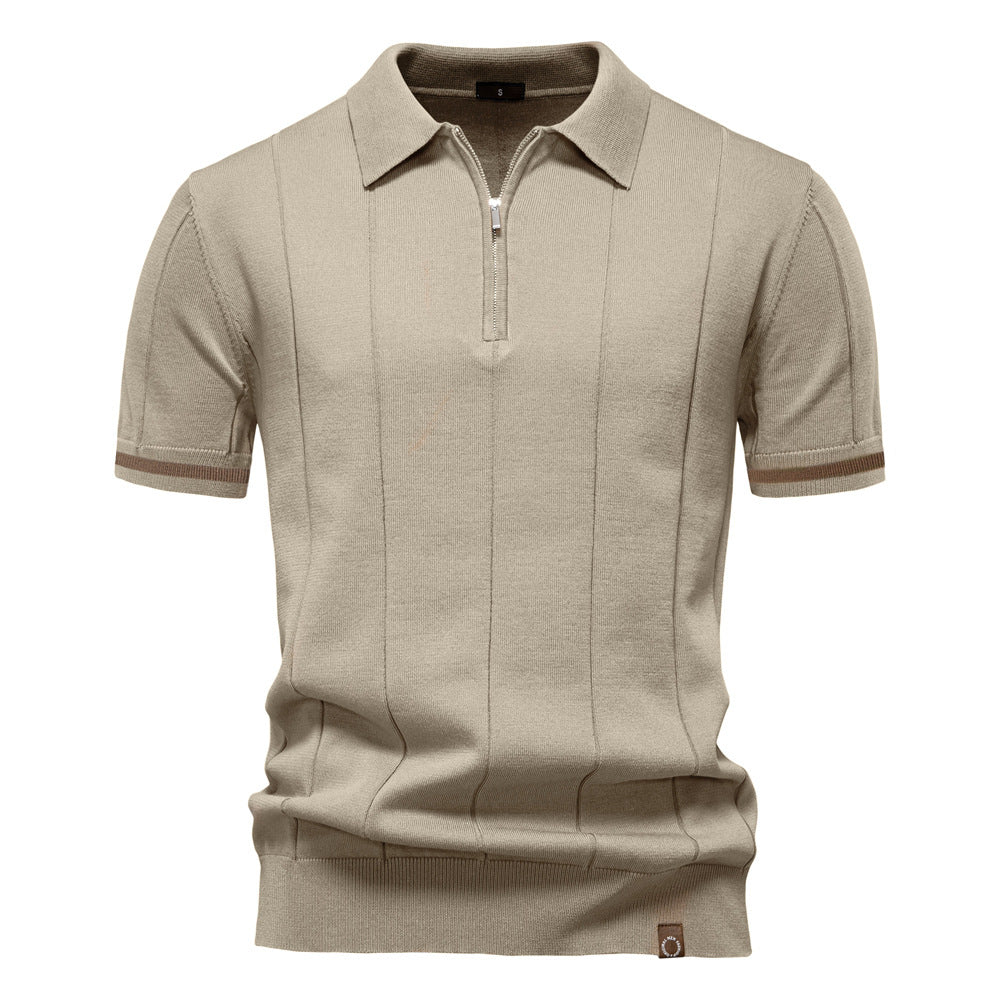 Meio Zíper Polo - Textura Vertical