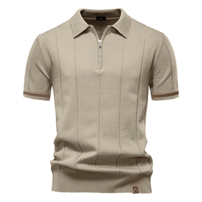 Meio Zíper Polo - Textura Vertical
