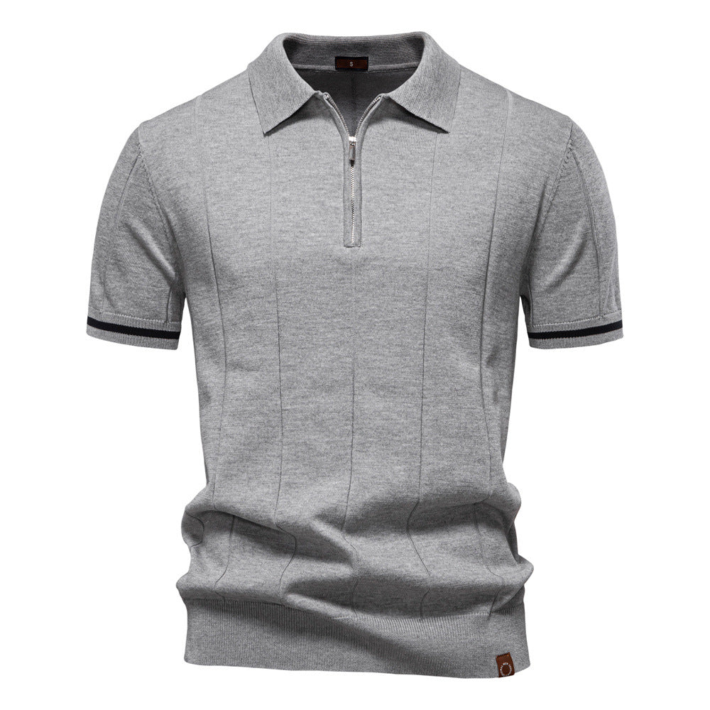 Meio Zíper Polo - Textura Vertical