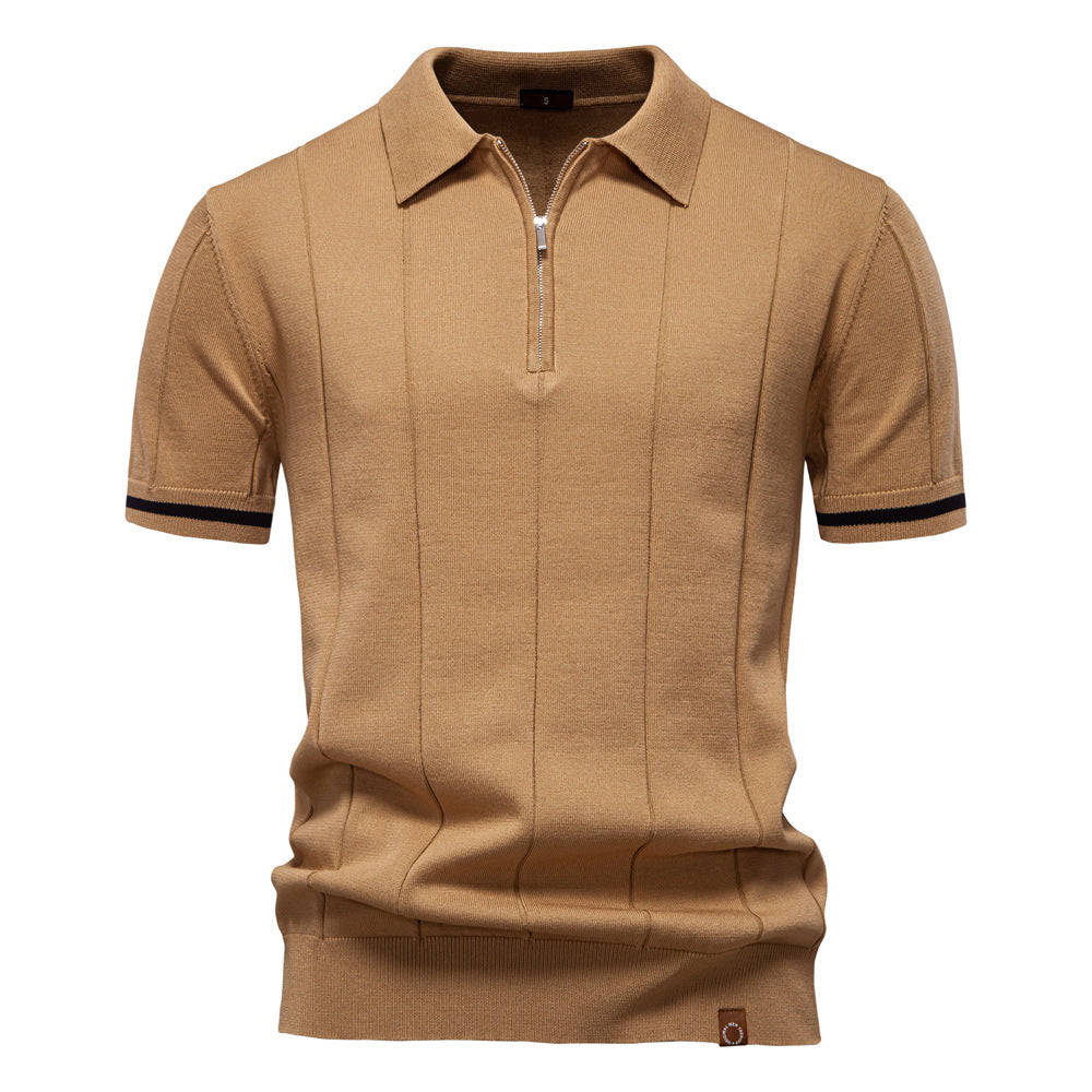 Meio Zíper Polo - Textura Vertical