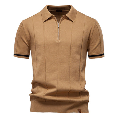 Meio Zíper Polo - Textura Vertical