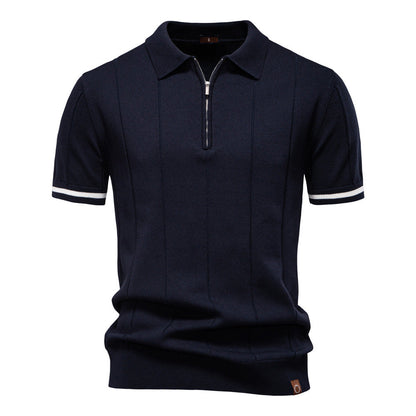 Meio Zíper Polo - Textura Vertical