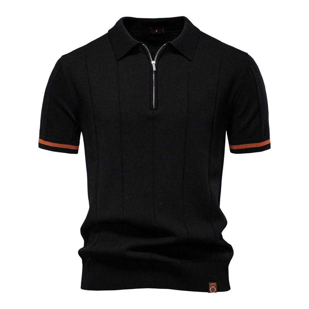 Meio Zíper Polo - Textura Vertical