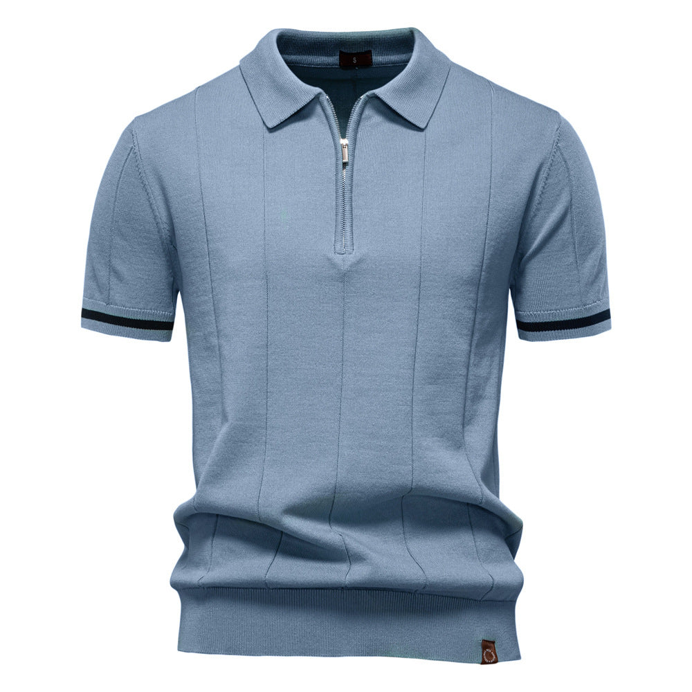 Meio Zíper Polo - Textura Vertical