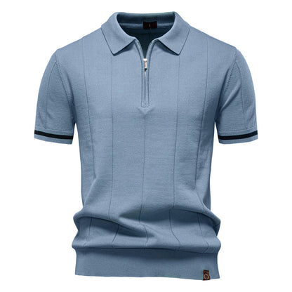 Meio Zíper Polo - Textura Vertical