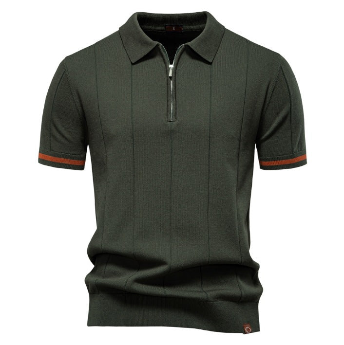 Meio Zíper Polo - Textura Vertical