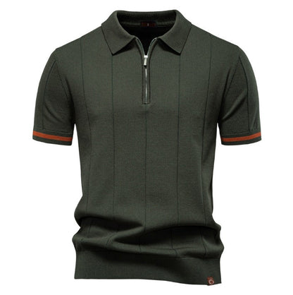 Meio Zíper Polo - Textura Vertical