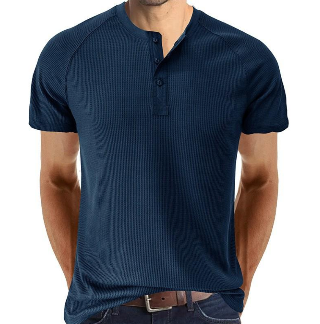 Camisa Henley com Botões Frontais