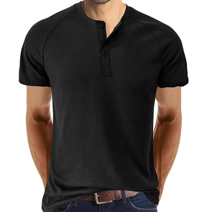 Camisa Henley com Botões Frontais