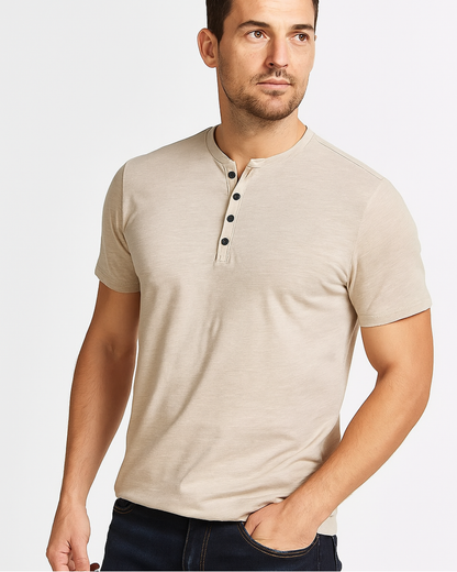 Camisa Henley - Com Gola Botonada