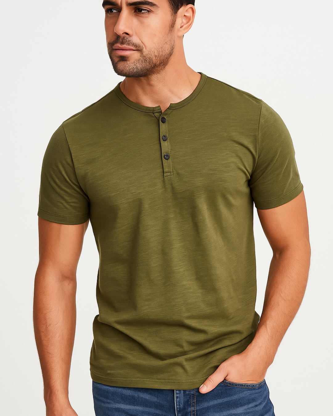 Camisa Henley - Com Gola Botonada