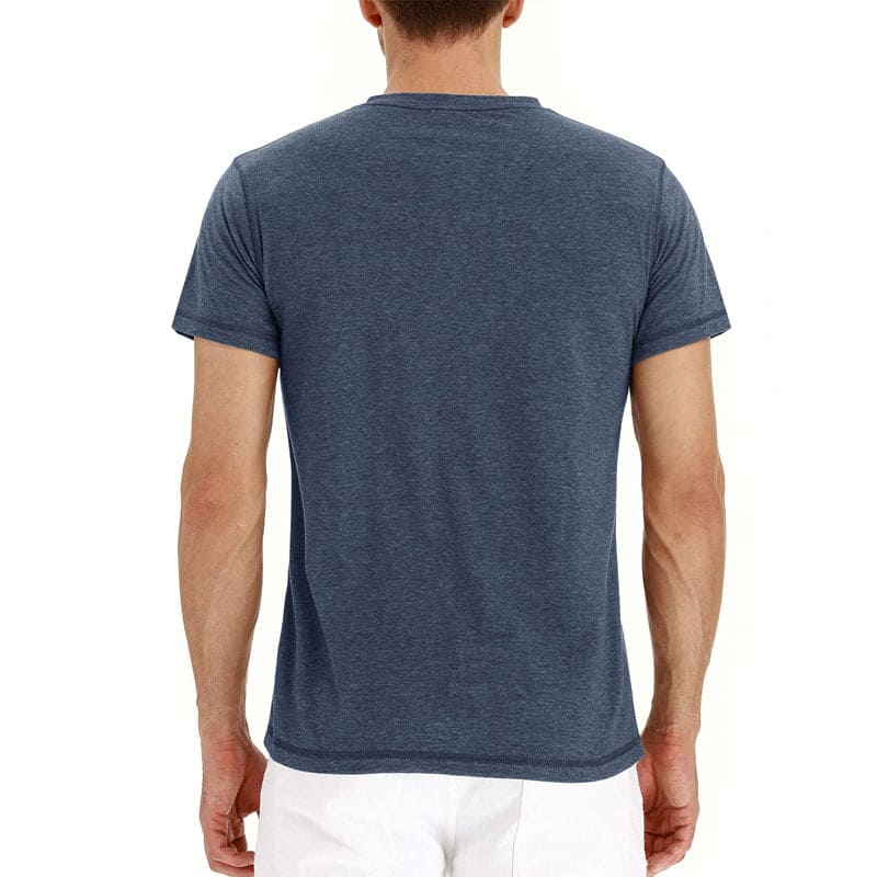 Camisa T-Shirt Henley - Confortável Malha com Gola